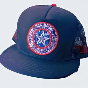 Captain America Marvel Trucker Hat - Vintage Style